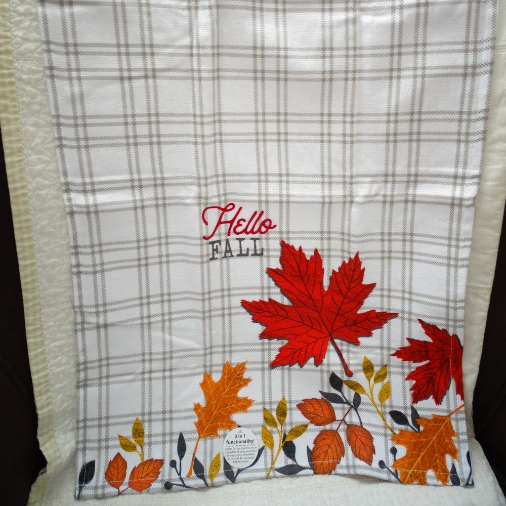 Reversible Hello Fall Tea Towel Kay Dee Design